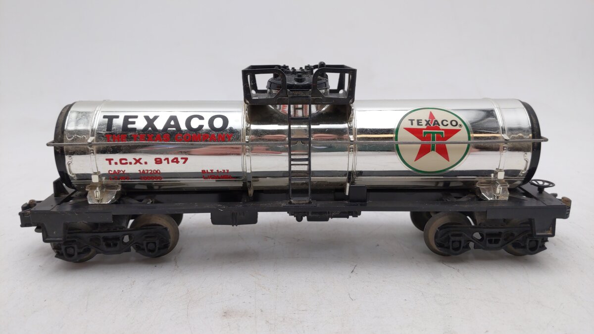 Lionel 6-9147 O Gauge Texaco Single Dome Tank Car EX/Box