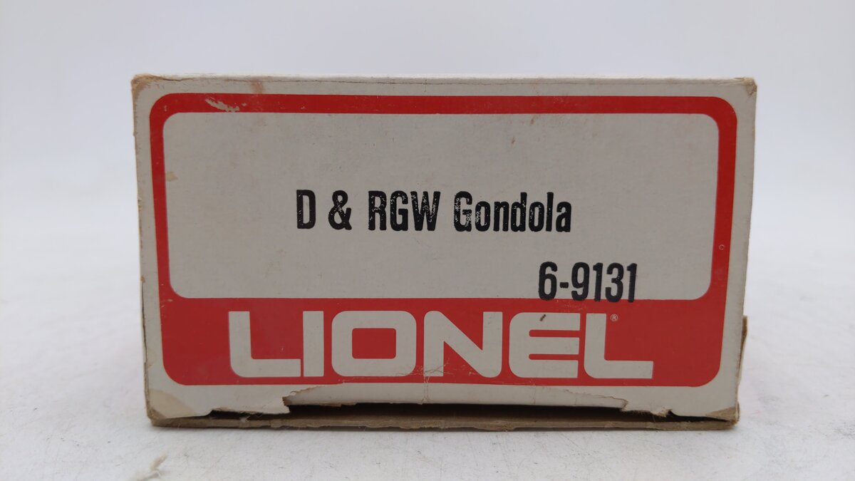 Lionel 6-9131 O Gauge Denver and Rio Grande Western Long Gondola with Cannisters EX/Box