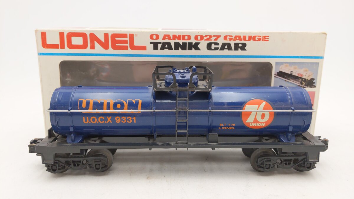 Lionel 6-9331 O Gauge Union 76 Single Dome Tank Car VG/Box