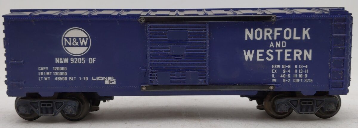 Lionel 6-9205 O Gauge Norfolk & Western Boxcar #9205 VG/Box