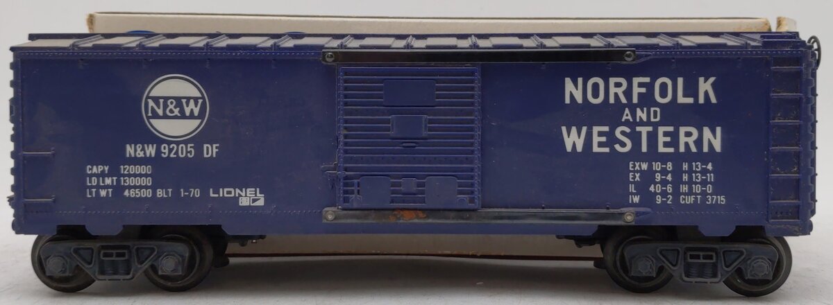 Lionel 6-9205 O Gauge Norfolk & Western Boxcar #9205 VG/Box