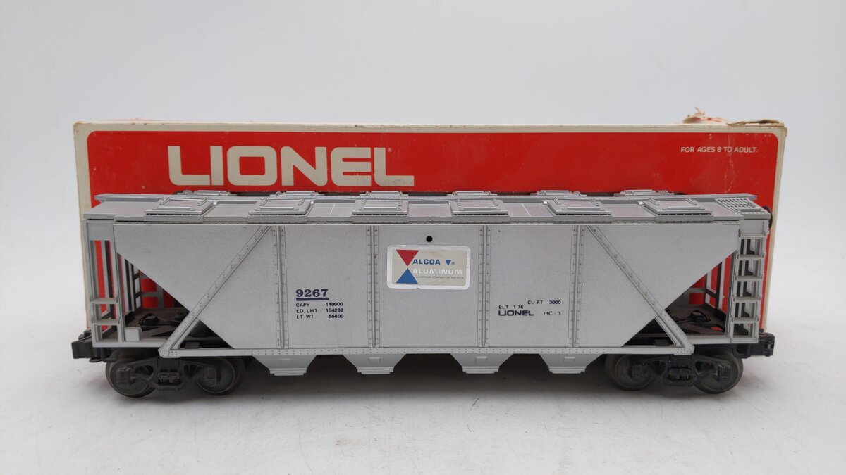 Lionel 6-9267 O Gauge Alcoa Covered Hopper EX/Box