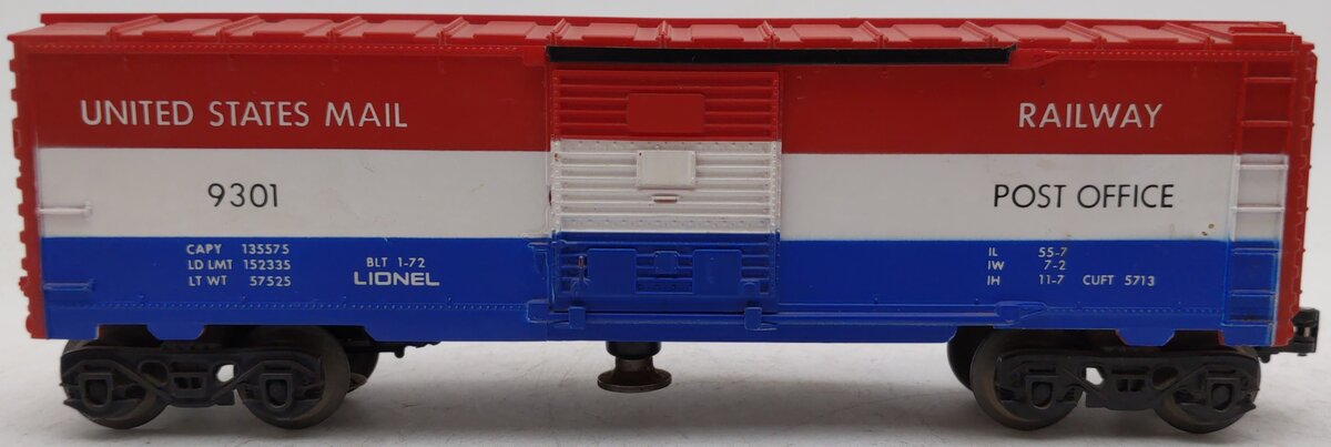 Lionel 6-9301 O Gauge US Mail Operating Boxcar #9301 - Without Mailbag VG/Box