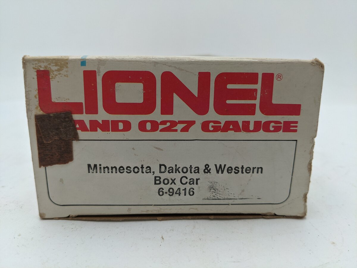 Lionel 6-9416 O Gauge Minnesota, Dakota, & Western Boxcar EX/Box