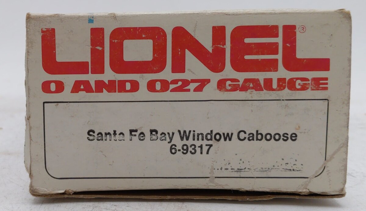 Lionel 6-9317 O Gauge AT&SF Blue & Yellow Bay Window Caboose #9317 VG/Box