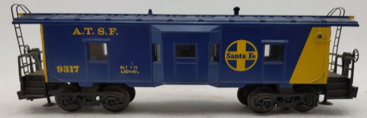 Lionel 6-9317 O Gauge AT&SF Blue & Yellow Bay Window Caboose #9317 VG/Box