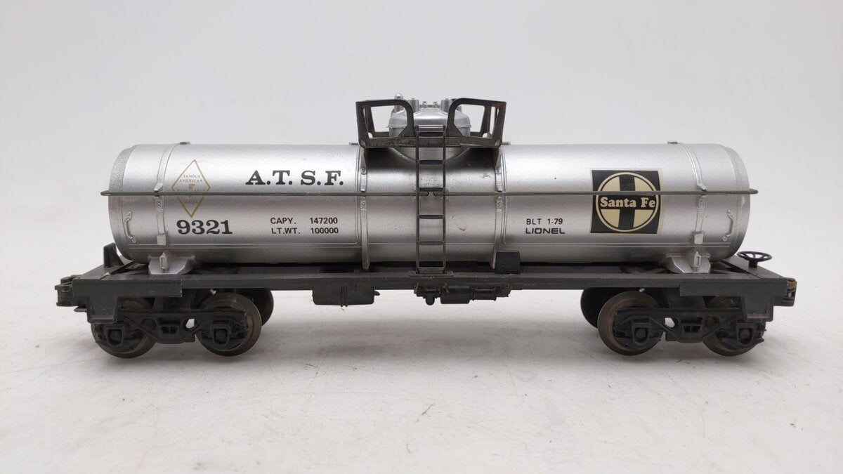 Lionel 6-9321 O Gauge Atchison Topeka & Santa Fe Single Dome Tank Car VG/Box