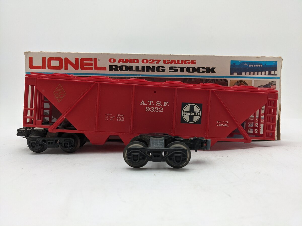 Lionel 6-9322 O Gauge Famous American Railroad Series AT&SF 4-Bay Hopper EX/Box