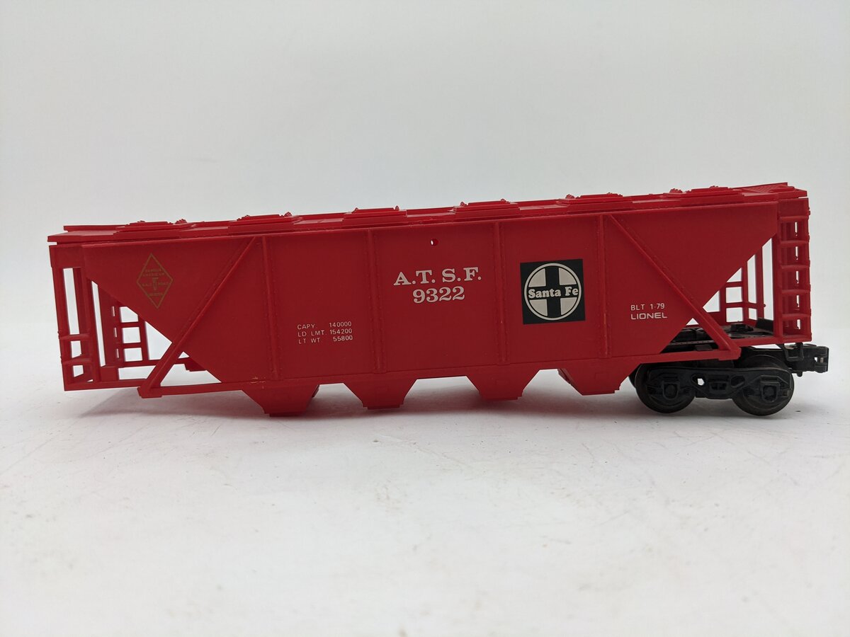 Lionel 6-9322 O Gauge Famous American Railroad Series AT&SF 4-Bay Hopper EX/Box