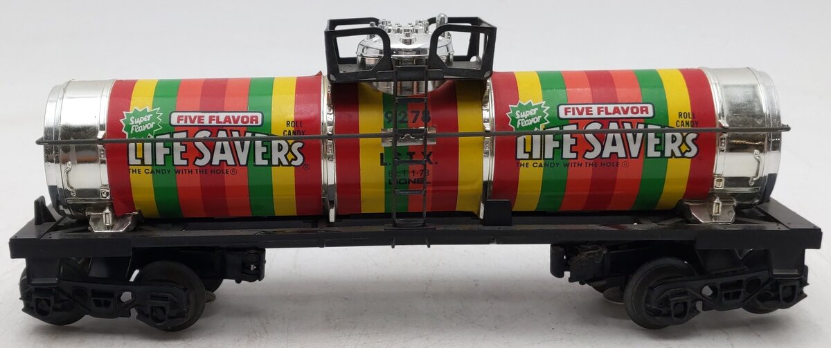 Lionel 6-9278 O Gauge Lifesavers Chrome Plated Single Dome Tank Car EX/Box