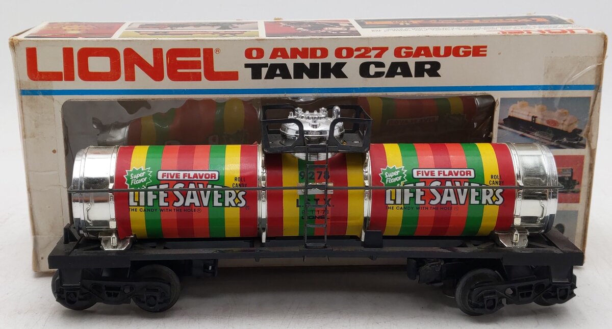 Lionel 6-9278 O Gauge Lifesavers Chrome Plated Single Dome Tank Car EX/Box