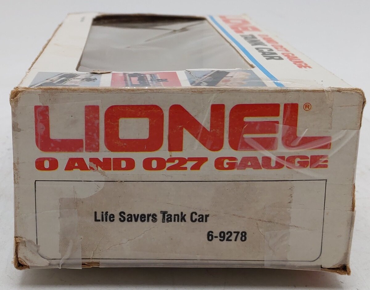 Lionel 6-9278 O Gauge Lifesavers Chrome Plated Single Dome Tank Car EX/Box