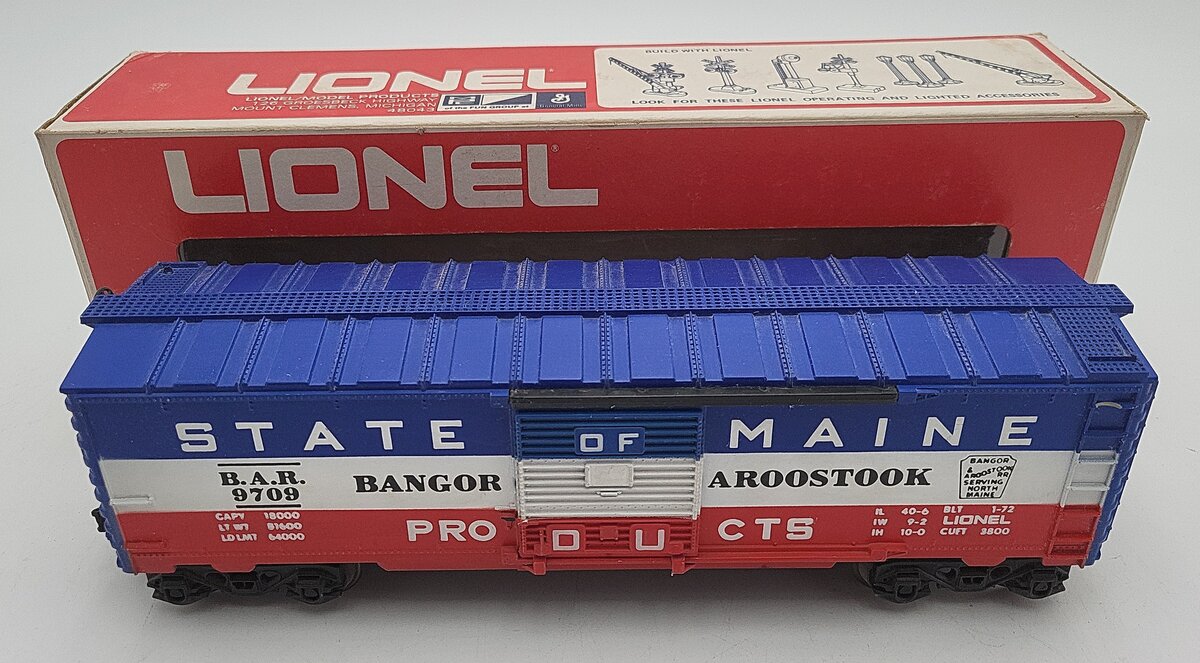 Lionel 6-9709 O Gauge State of Maine Box Car EX/Box