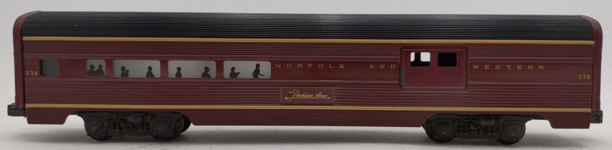 Lionel 6-9563 O Gauge Norfolk & Western Aluminum Combo Car #578 VG
