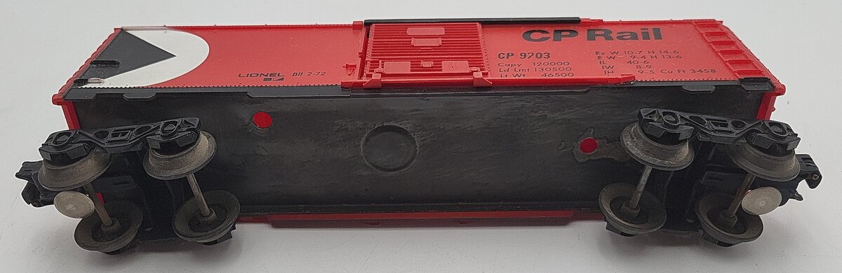 Lionel 6-9703 O Gauge CP Rail Red Box Car EX/Box