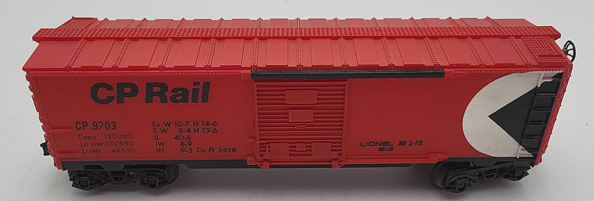 Lionel 6-9703 O Gauge CP Rail Red Box Car EX/Box