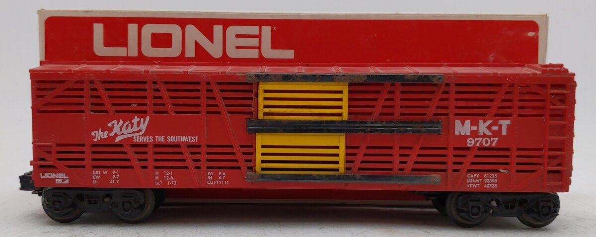 Lionel 6-9707 O Gauge Missouri, Kansas and Texas Cattle Car/Box