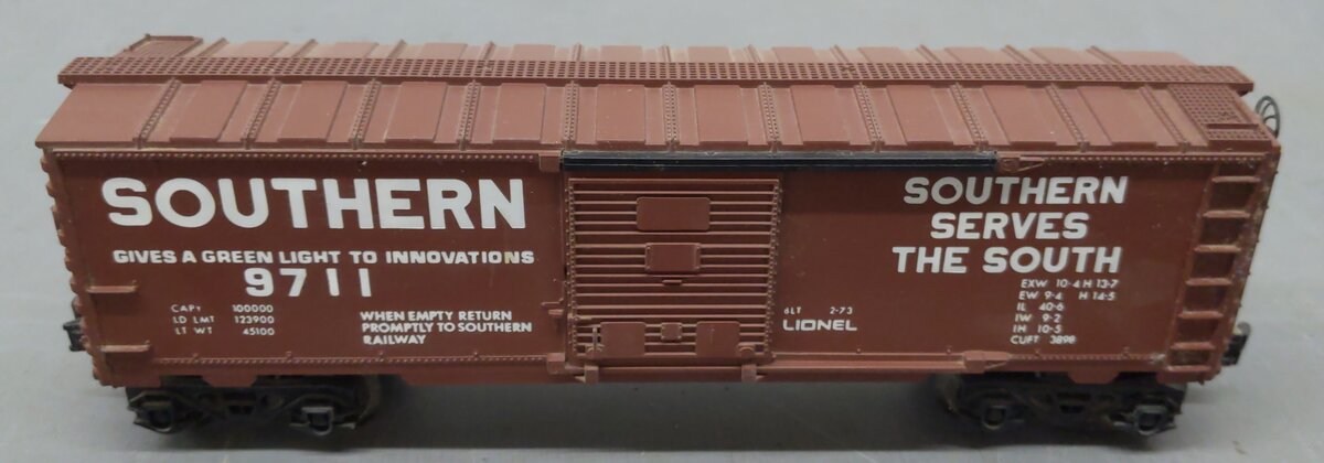 Lionel 6-9711 O Gauge Southern Boxcar #9711 EX/Box