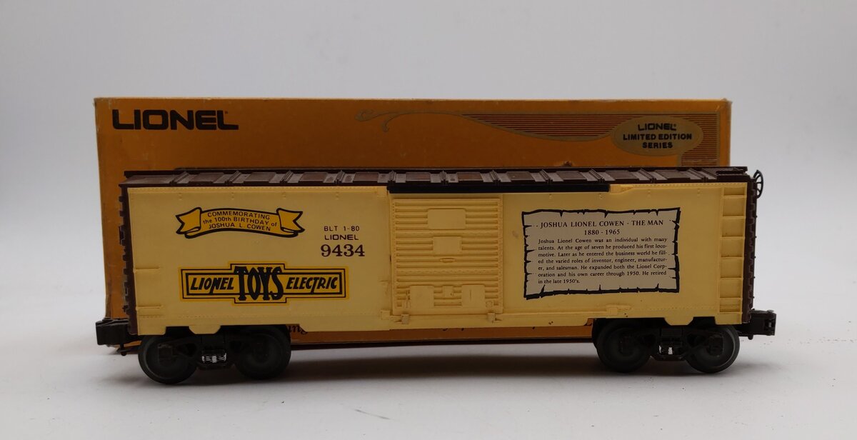 Lionel 6-9434 O Gauge Joshua Lionel Cowen "The Man" Boxcar LN/Box