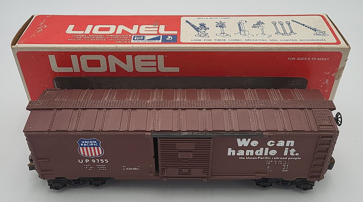 Lionel 6-9755 O Gauge Union Pacific Boxcar VG/Box