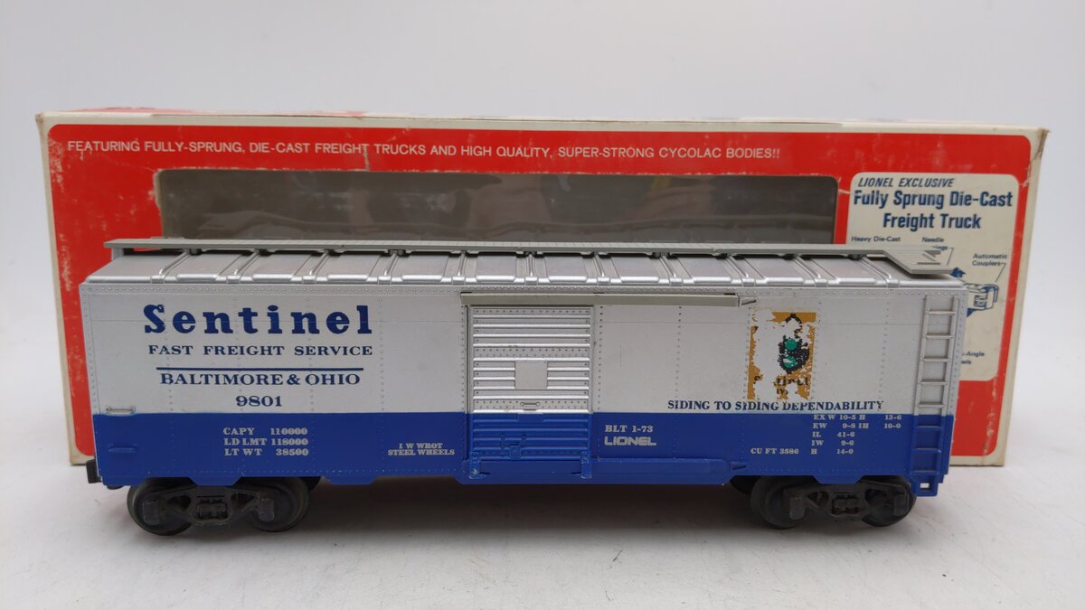 Lionel 6-9801 O Gauge Baltimore & Ohio Sentinel Box Car EX/Box