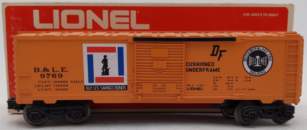 Lionel 6-9769 O Gauge Bessemer & Lake Erie Boxcar VG/Box