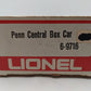 Lionel 6-9716 O Gauge Penn Central Boxcar EX/Box