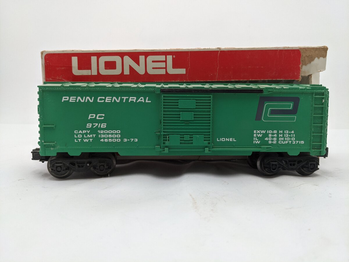 Lionel 6-9716 O Gauge Penn Central Boxcar EX/Box
