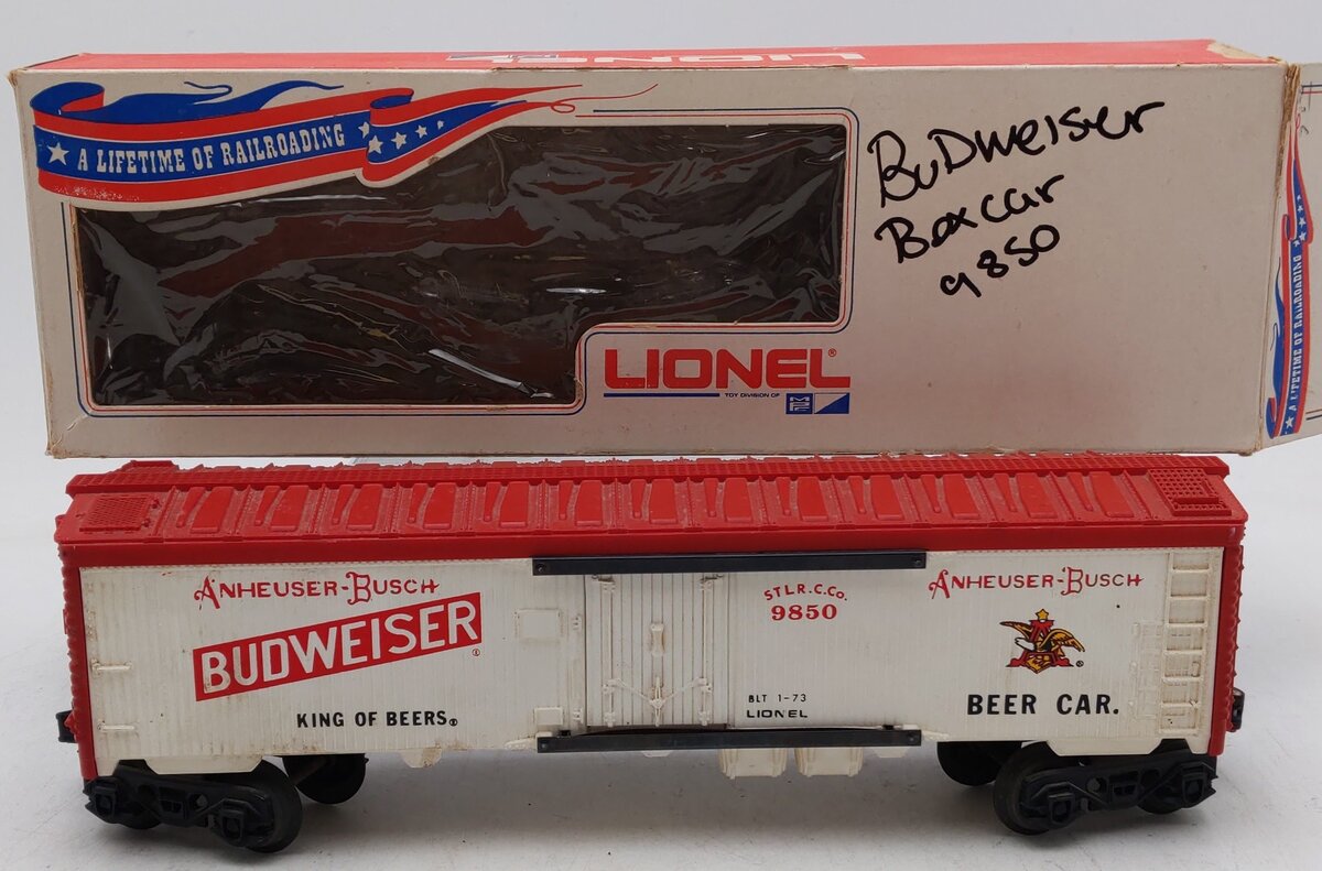 Lionel 6-9850 O Gauge Budweiser Beer Billboard Reefer EX