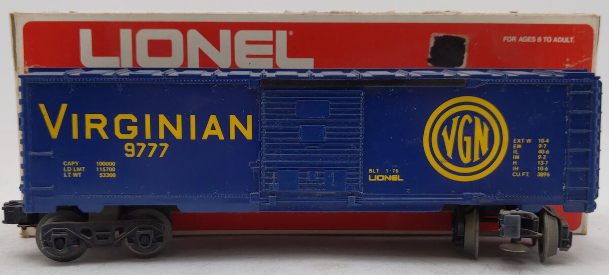 Lionel 6-9777 O Gauge Virginian Boxcar VG/Box