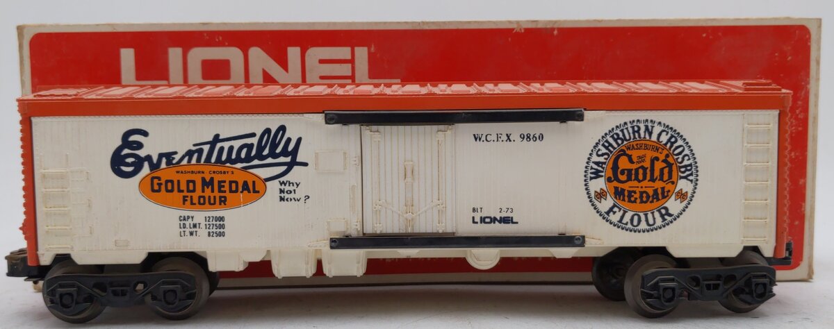 Lionel 6-9860 O Gauge Gold Medal Flour Billboard Reefer Car EX/Box