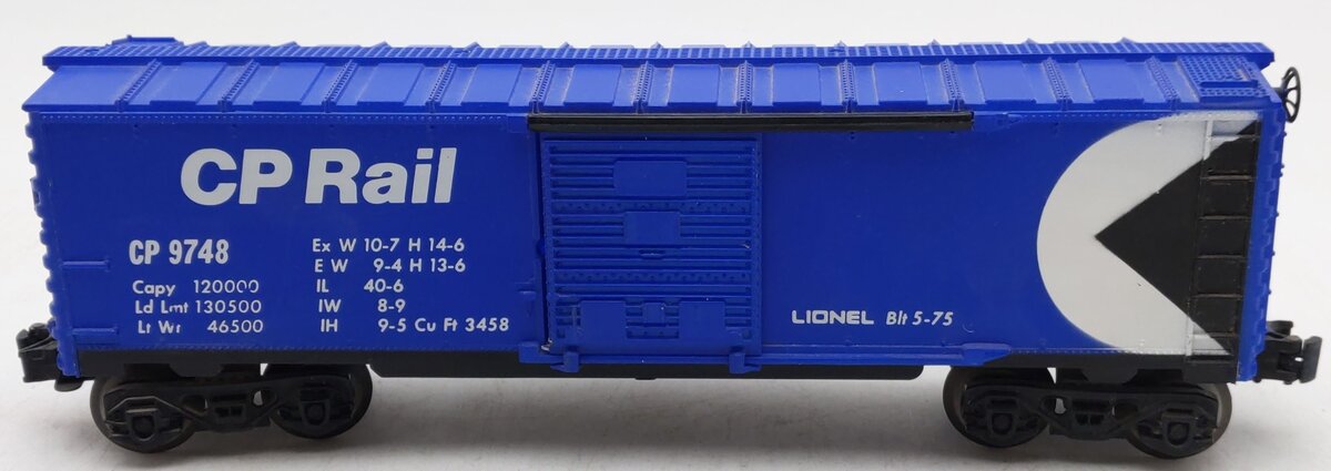 Lionel 6-9748 O Gauge CP Rail Blue Boxcar #9748 EX/Box