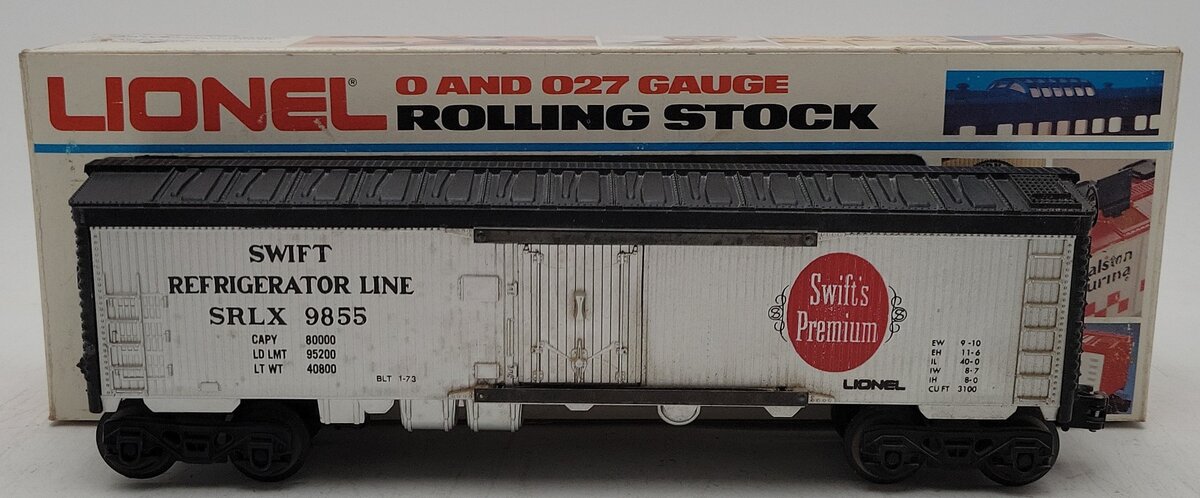 Lionel 6-9855 O Gauge Swift Billboard Reefer Car EX
