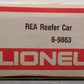 Lionel 6-9863 O Gauge REA Reefer Car #9863 EX/Box