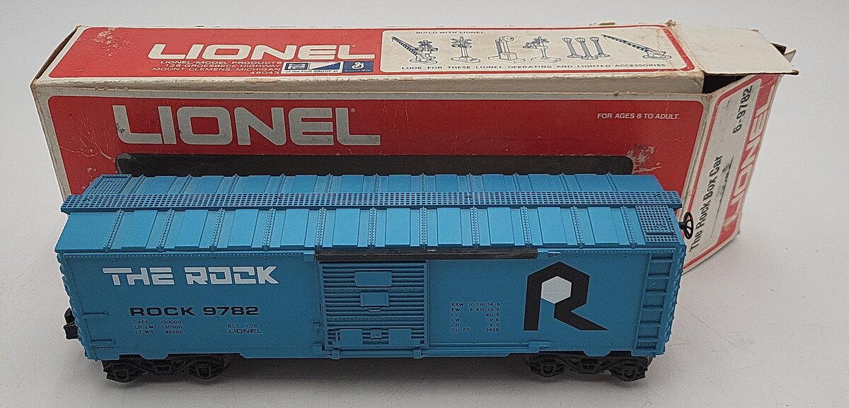 Lionel 6-9782 O Gauge The Rock Boxcar VG/Box