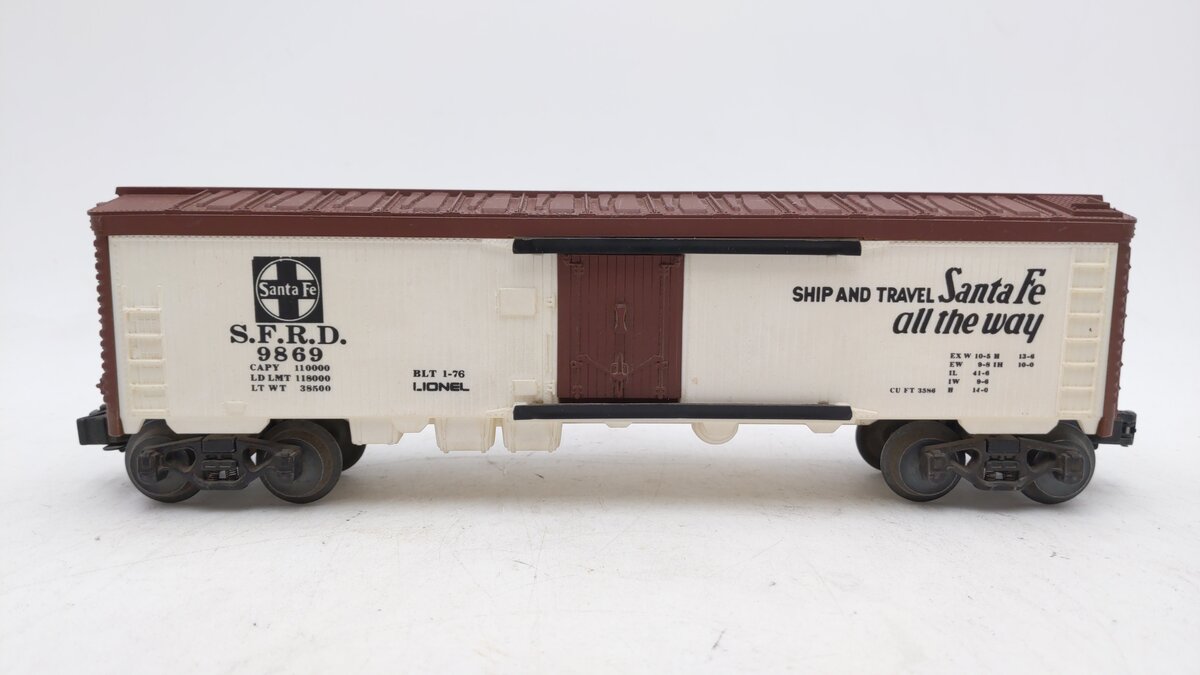 Lionel 6-9869 O Gauge Santa Fe Reefer Car EX/Box