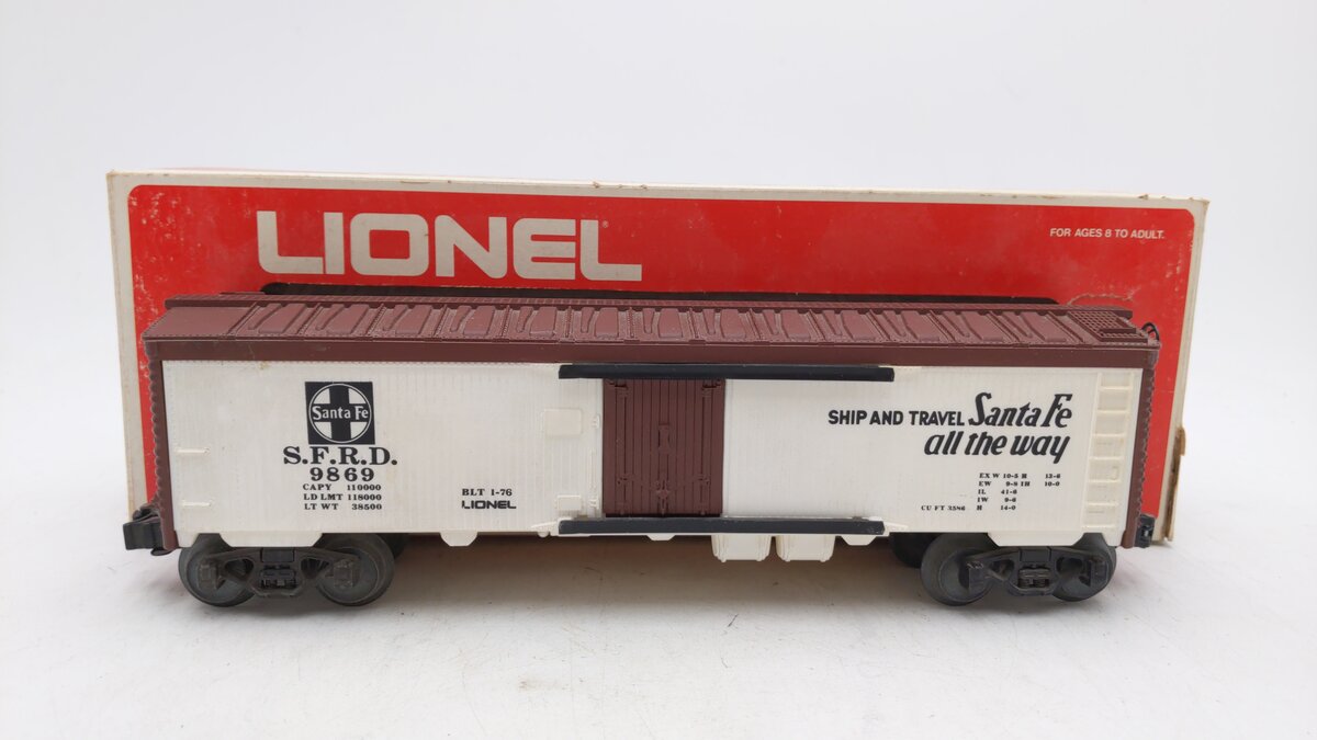 Lionel 6-9869 O Gauge Santa Fe Reefer Car EX/Box