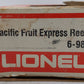 Lionel 6-9872 O Gauge Pacific Fruit Express Billboard Reefer Car EX/Box