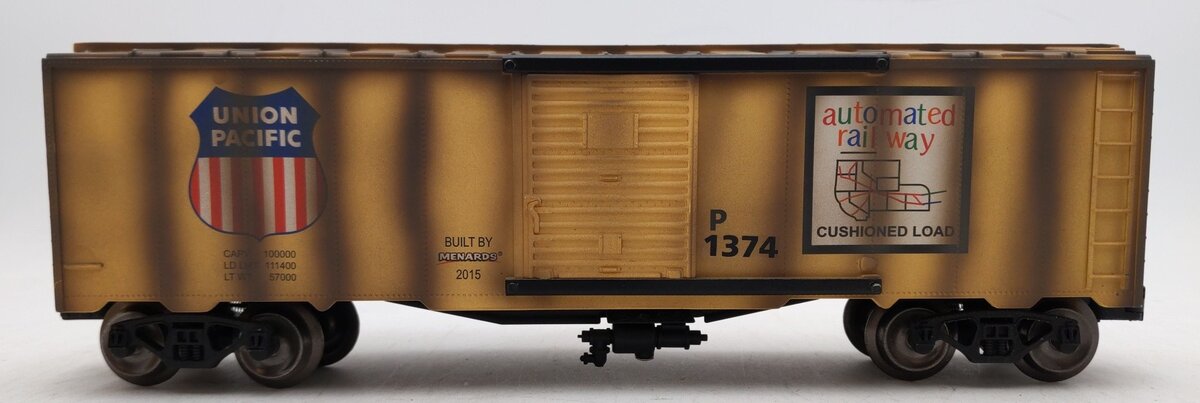 Menards 279-2620 O The Weathered Union Pacific Boxcar #1374 EX/Box