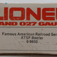 Lionel 6-9880 O Gauge AT&SF Famous American Railroad Refrigerator Car EX/Box