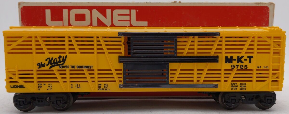 Lionel 6-9725 O Gauge Missouri Kansas Texas Bi-Level Stock Car VG/Box