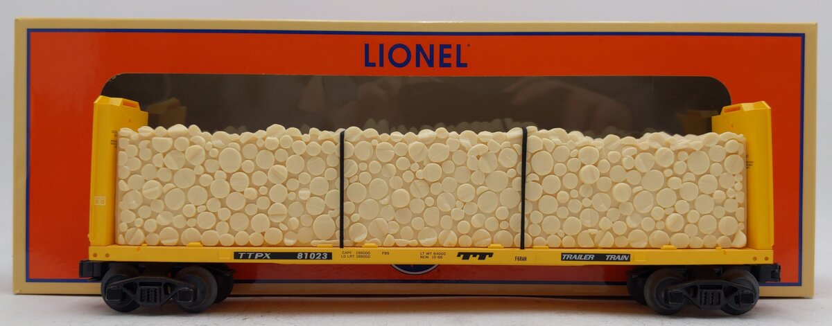 Lionel 2043121 O Trailer Train Standard Bulkhead Flatcar #81023