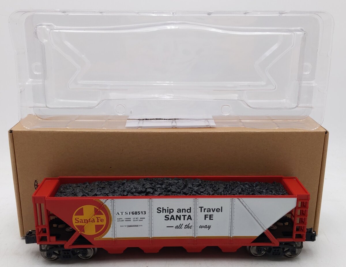 Menards 279-3048 O Gauge Santa Fe 4-Bay Hopper Car #68513 LN/Box