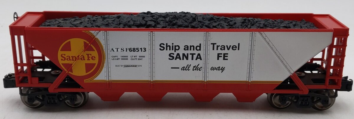 Menards 279-3048 O Gauge Santa Fe 4-Bay Hopper Car #68513 LN/Box