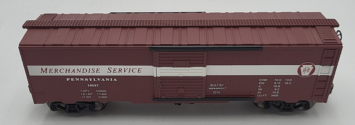 Menards 279-2623 O Gauge Pennsylvania Railroad Merchandise Service Boxcar #3710 LN/Box