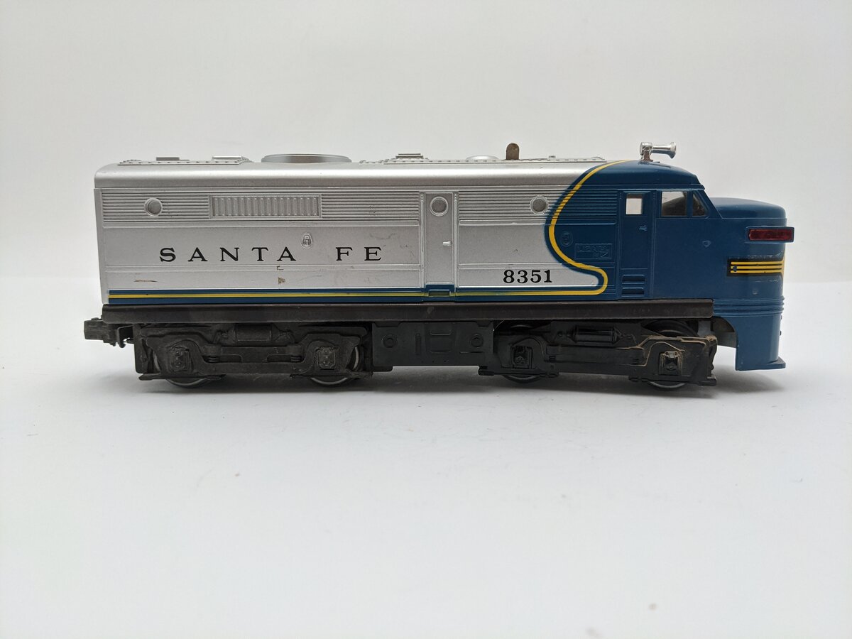 Lionel 6-8351 Santa Fe Blue & Silver Powered Alco A Unit EX