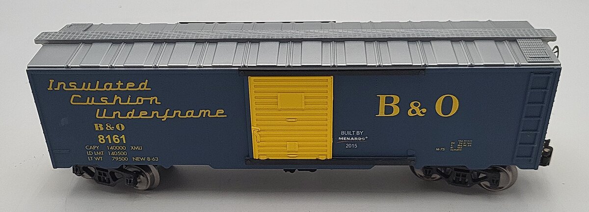 Menards 279-2637 O Gauge Baltimore & Ohio Boxcar #8161 LN/Box