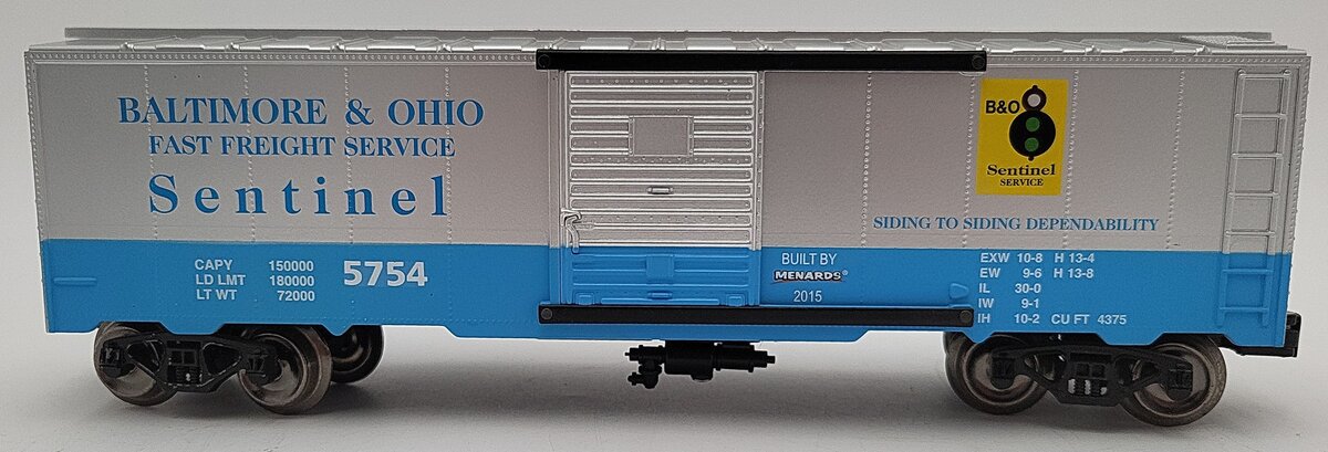 Menards 279-2654 O Baltimore & Ohio Sentinel Boxcar EX/Box