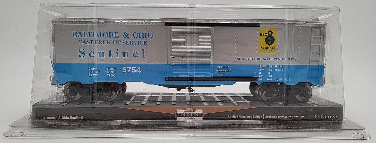 Menards 279-2654 O Baltimore & Ohio Sentinel Boxcar EX/Box