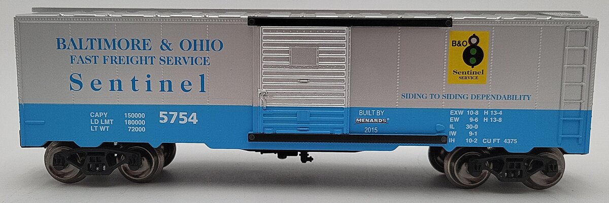 Menards 279-2654 O Baltimore & Ohio Sentinel Boxcar EX/Box